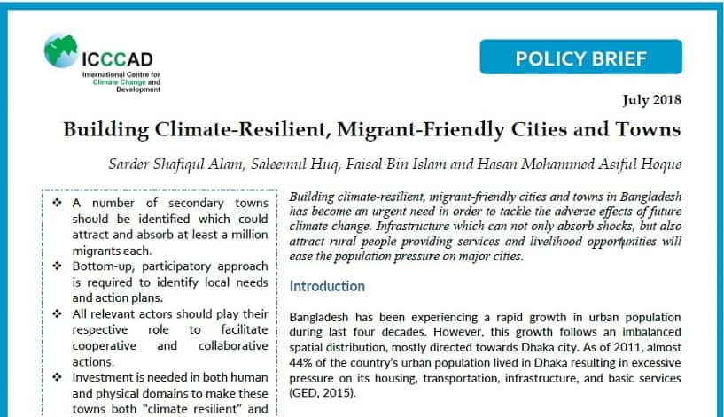 Image-Policy Brief on Climate, Migration, and Cities-ICCCAD